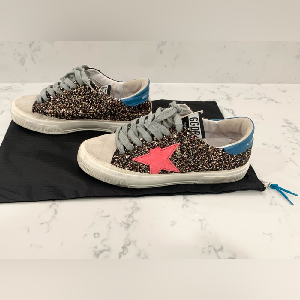 Golden Goose May Glitter Low-Top Sneakers